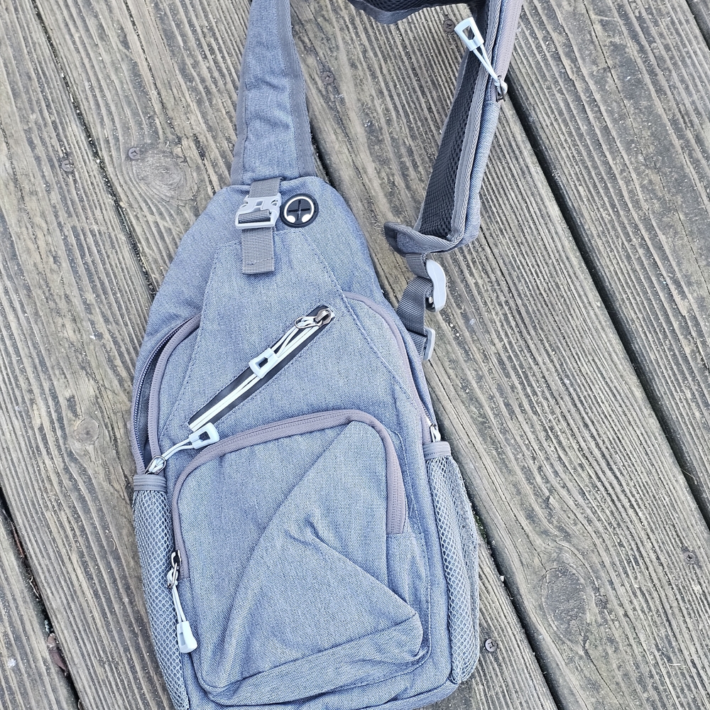 Men's Gray Crossbody Backpack
